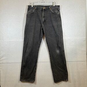 Wrangler Jeans Mens 35x32  Cowboy Cut Faded Black Made in USA 13MWZPB